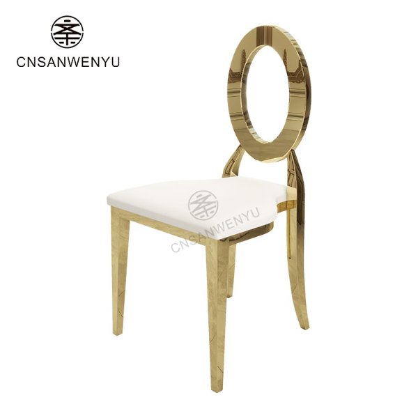 Elegant Round Back Stainless Steel Wedding Chairs | Durable Event Seating