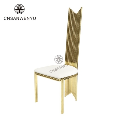 Wholesale Luxury Accent Chairs | Gold V-Frame Stainless Steel Event Seating