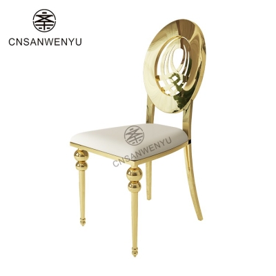 Wholesale Luxury Wedding Earth Chairs - Gold Stackable Stainless Steel Event Seating