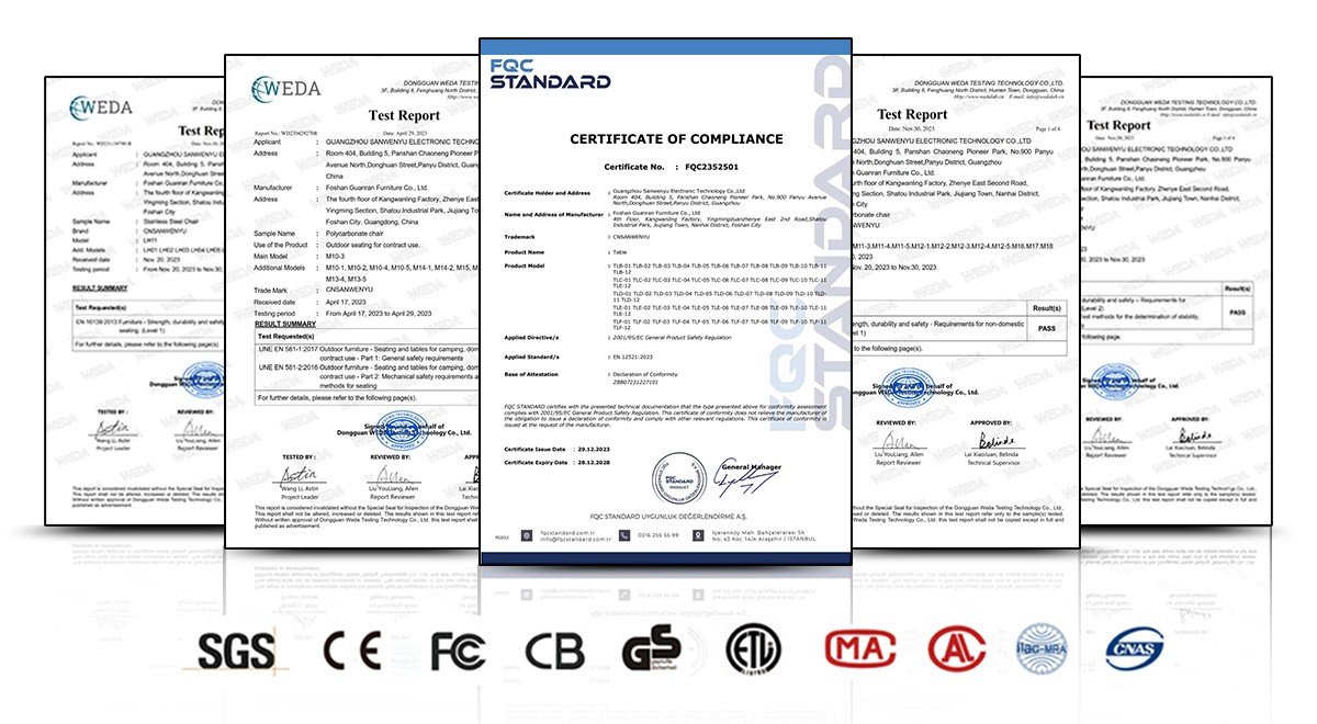 Certified Excellence: CNSANWENYU Marks 15 Years as Premier OEM/ODM Wedding Furniture Supplier for EU & US Markets