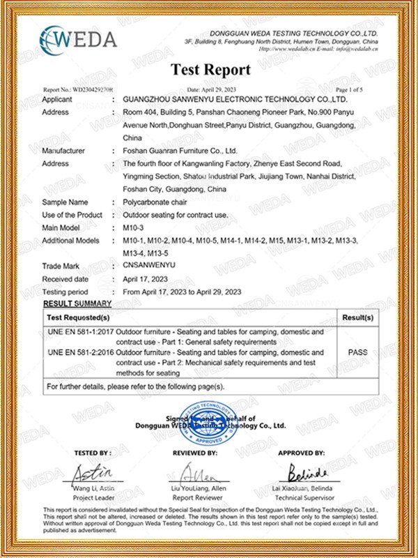 EN1728-Polycarbonate chair