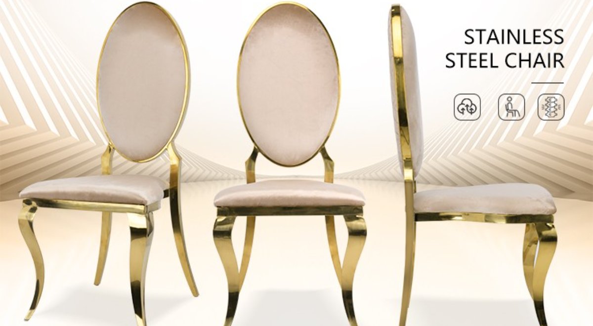 Luxury Champagne Gold Wedding Chairs – For Royal-Class Events
