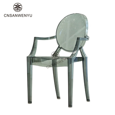 Wholesale Transparent Armrest Ghost Chairs | Stackable Acrylic Banquet & Wedding Seating