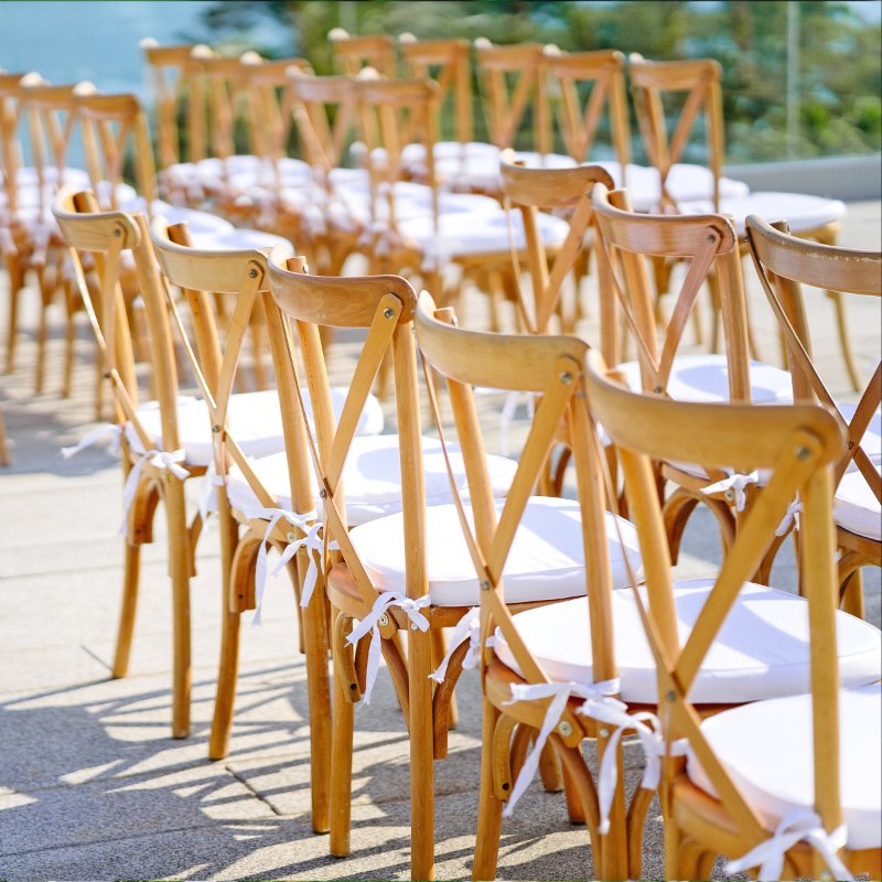 Outdoor Wooden Wedding Chairs | Eco-Friendly Banquet Seating OEM Supplier