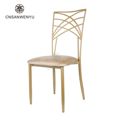 CNSANWENYU Gold Chameleon Chairs | Stacking Luxury Banquet & Wedding Seating