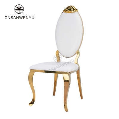 Wholesale Modern High Back Dining Chairs | Stainless Steel Metal Decor for Hotels & Events