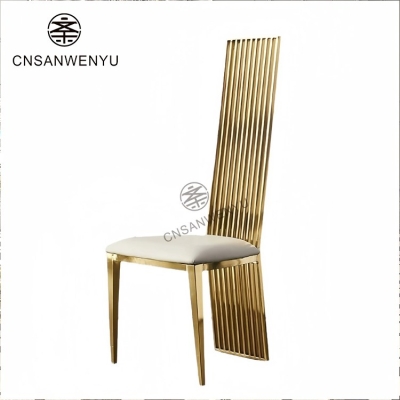 Wholesale Luxury Gold Stainless Steel High Back Chairs for Weddings & Events