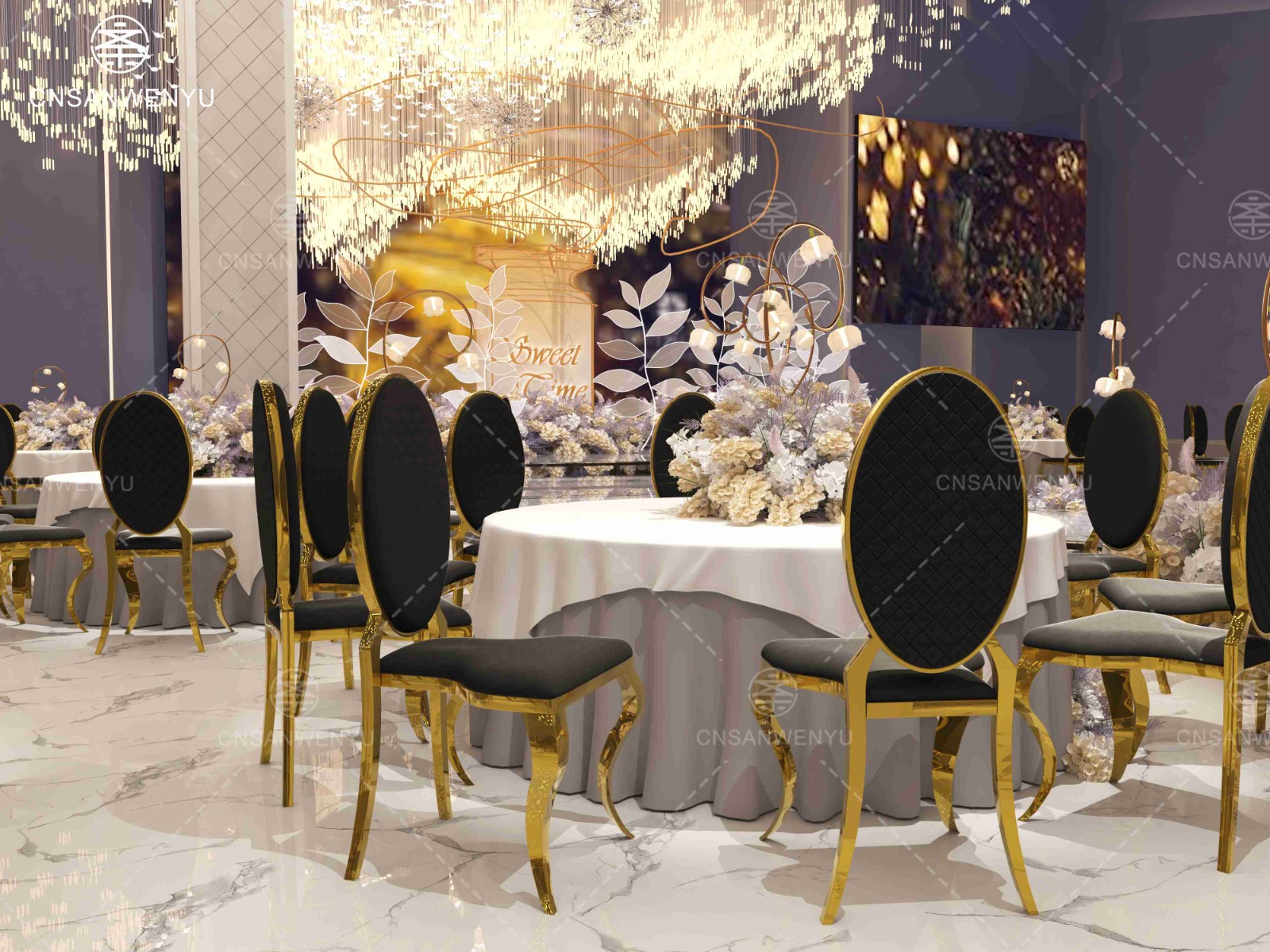 Black stainless steel high back dining chair.jpg