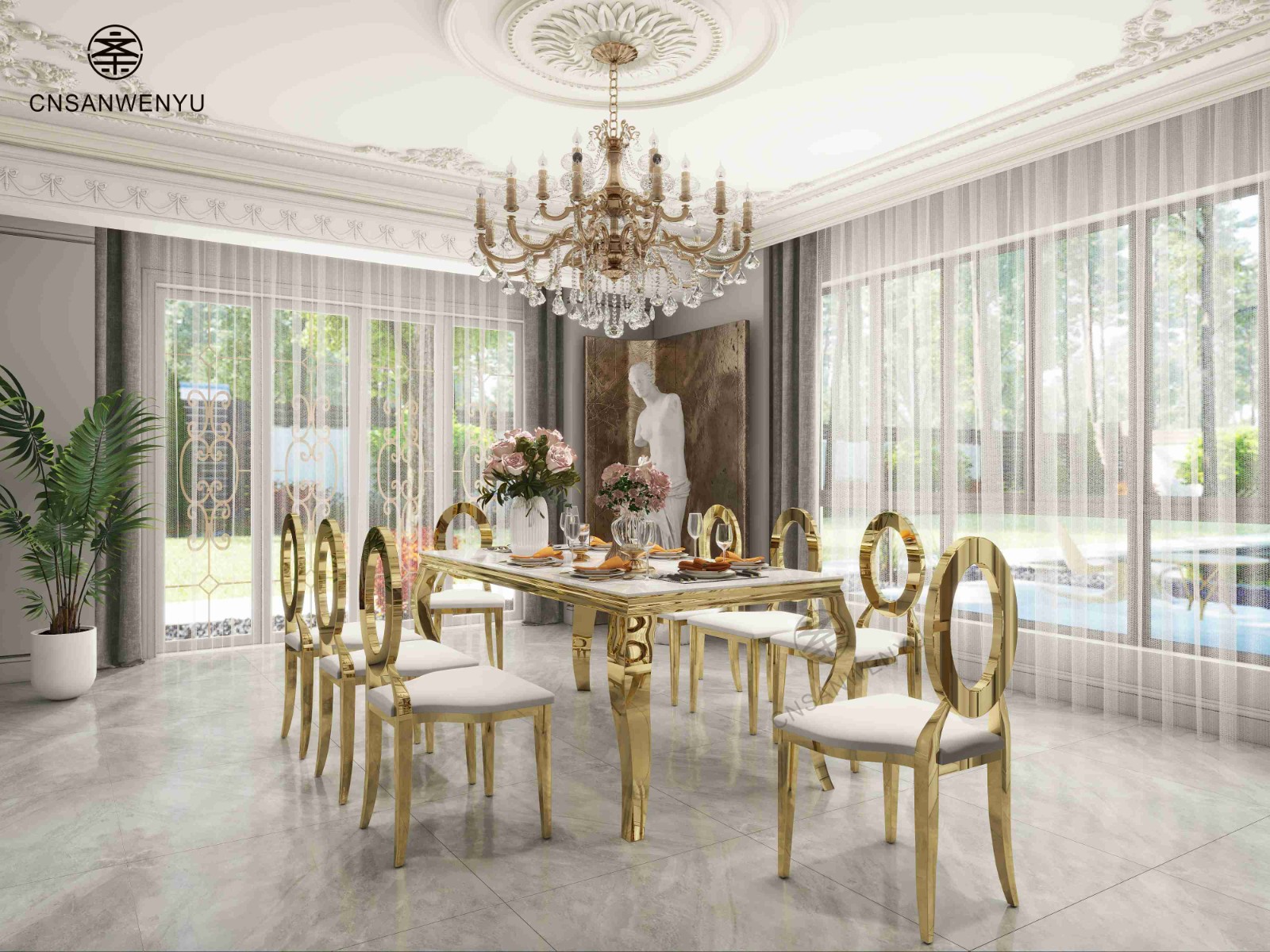 Stainless steel round backed chair.jpg